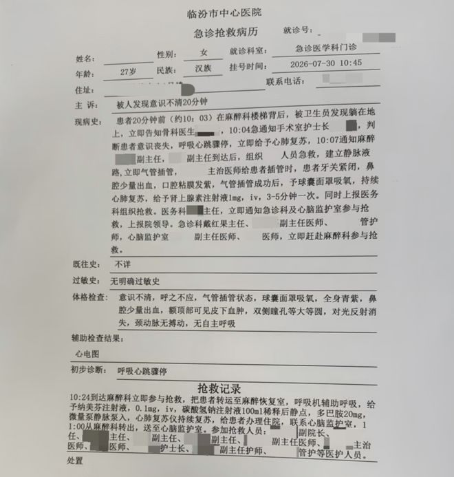 入职6天后，27岁麻醉科女员工医院内离世：警方排除他杀 家属不愿尸检希望认定工伤